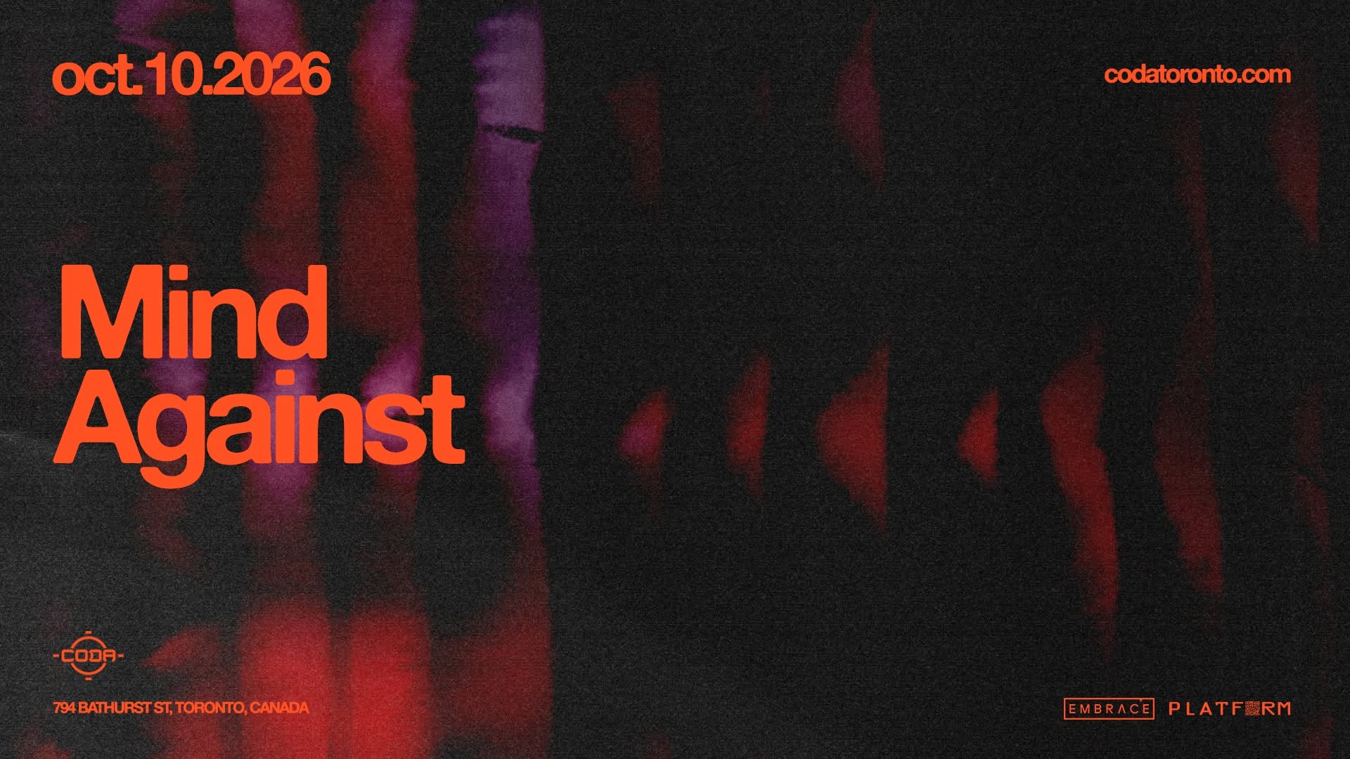 Mind Against — 10 Oct at CODA